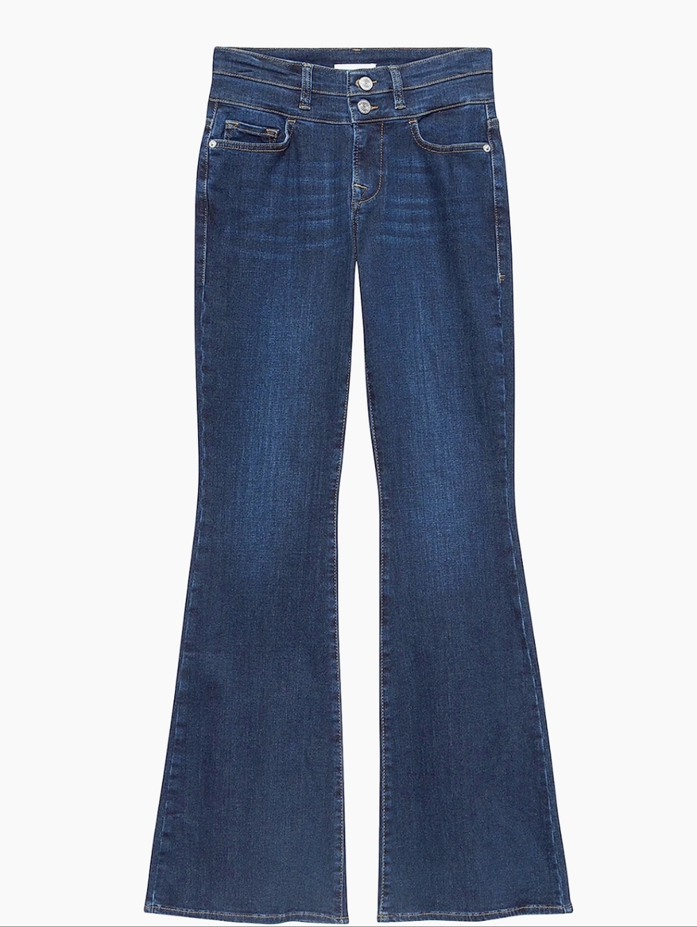 EUC- Frame Women’s Double Waistband High Waist Flare Jeans- Sz 28